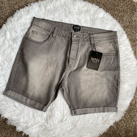 Boohoo Man Big & Tall Skinny Fit Shorts Mens Size 40 Fits Small Size 36 Waist - Picture 1 of 12